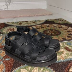 Doc Dr. Marten Black Strappy Sandals